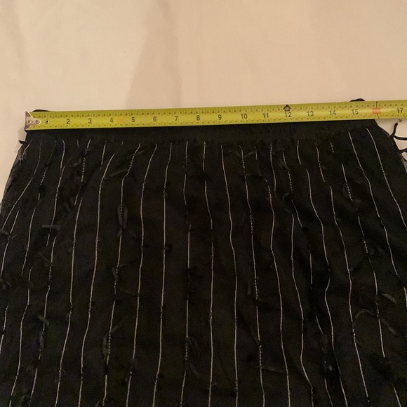 Authentic Y2K Funhouse NYC gothic pinstriped mini skirt tulle and ribbons XXL - Picture 4 of 8